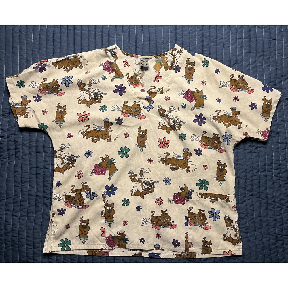 Vintage Cartoon Network Scooby Doo Wear Scuba Top Shirt With Multiple Images